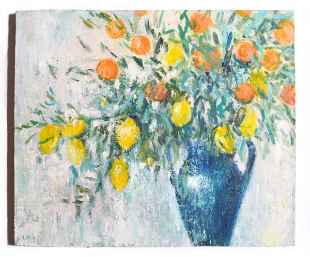 絵画 油絵 原画 動物 トカゲ イエロー アート インテリア SM 油彩画