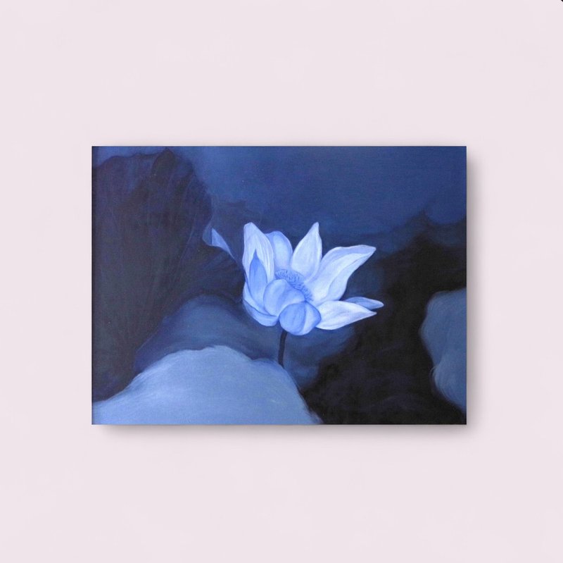 迷霧系列-濃霧中的一朵厚蓮花 - 海報/掛畫/掛布 - 棉．麻 
