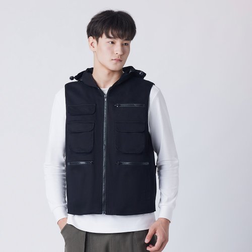新入荷 テクニカルポケットフード付きベスト - ショップ CROCO ベスト トップス
