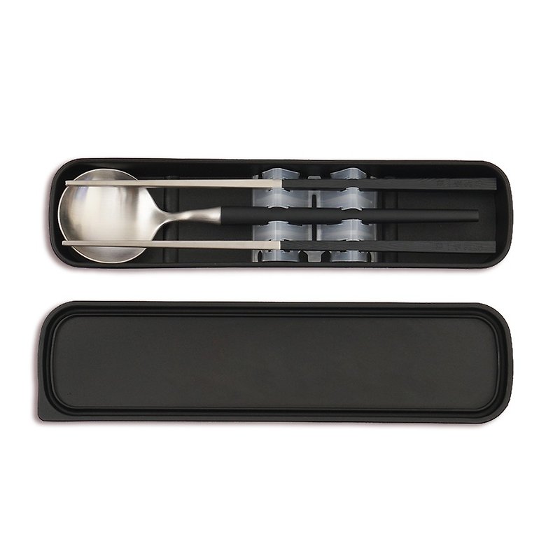 [Tableware Set] Tableware Set 316 Stainless Steel Chopsticks 304 Stainless Steel Spoons - Cutlery & Flatware - Stainless Steel Black