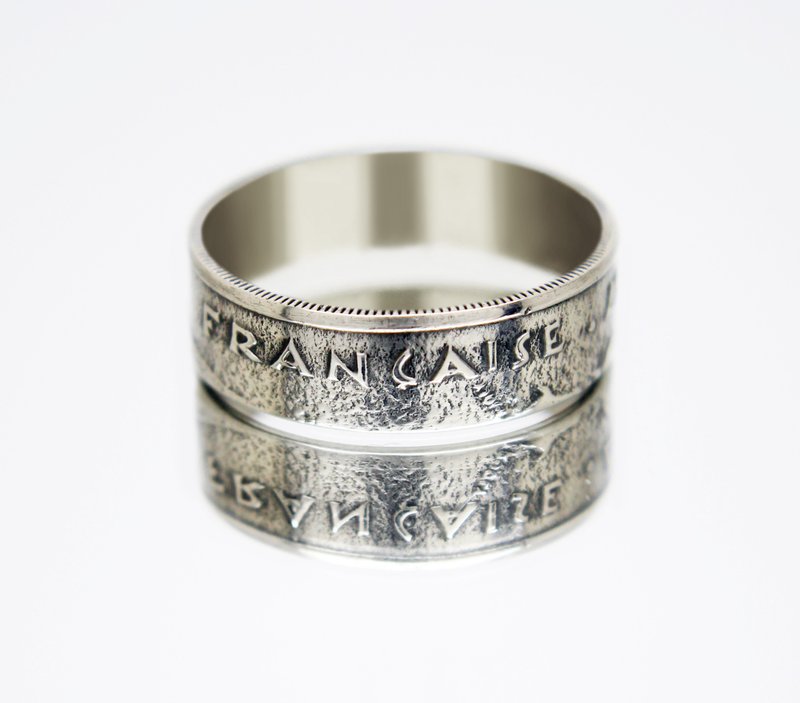 French Polynesia Coin Ring 10 francs 1967 coin rings for men coin rings - 戒指 - 其他金屬 