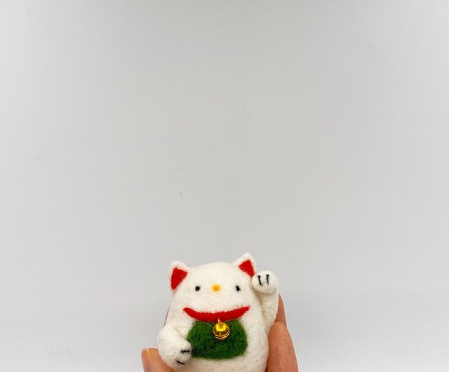 ハンドメイド　羊毛フェルト　猫　マダム猫　招き猫 ハンドメイド 羊毛フェルト 猫 マダム猫 招き猫 作品紹介】羊毛