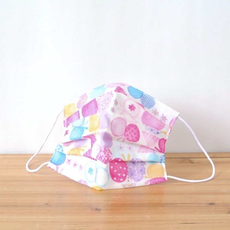 可洗滌、舒適且可愛的手工立體口罩 Butterfly Purple 日本製造 交換禮物 | TEMARIYA - 口罩/口罩收納套 - 棉．麻 紫色