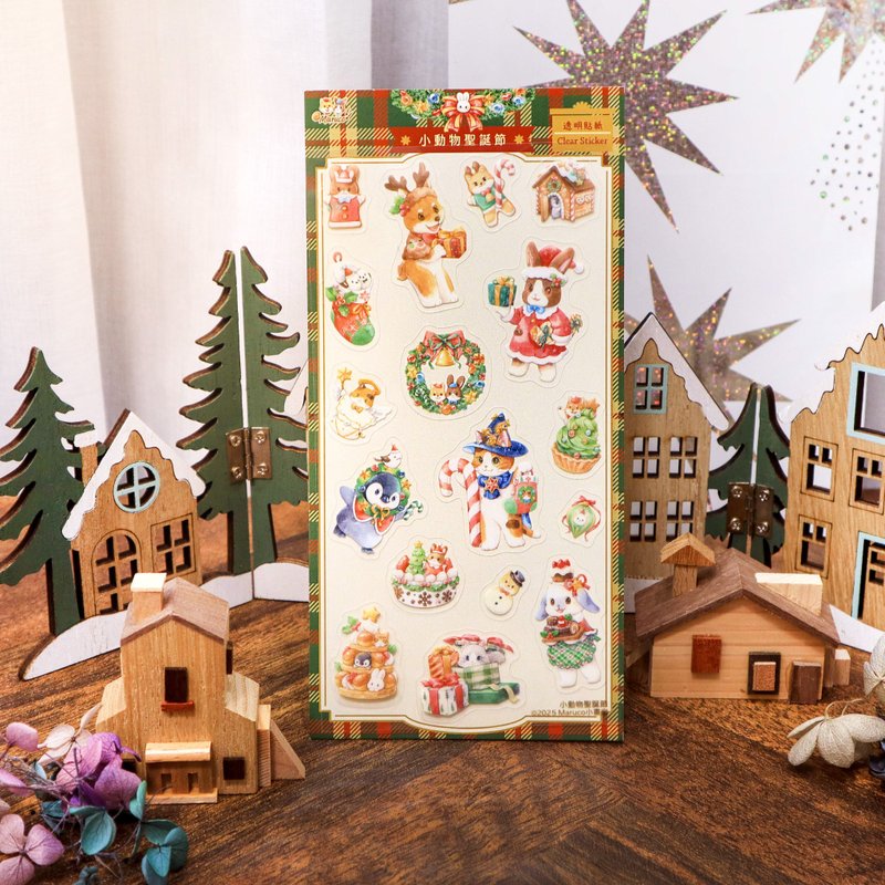 Little Animals Christmas - Transparent Stickers - สติกเกอร์ - พลาสติก หลากหลายสี