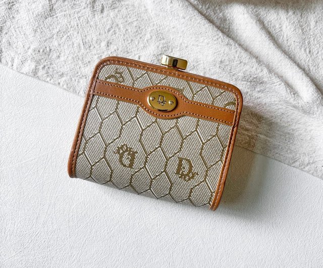 Vintage Dior Honeycomb Monogram Frame Coin Purse - Shop Folklore 