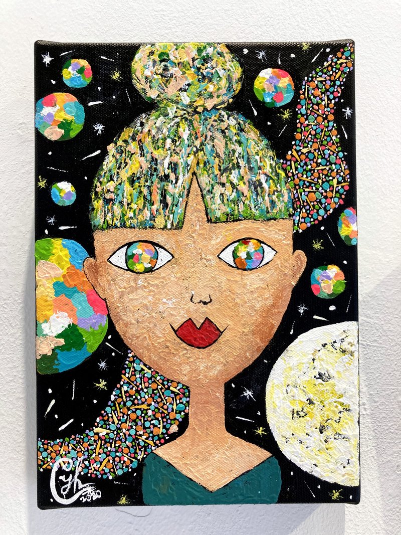 訂製繪畫  水瓶小姐－小宇宙的月光舞步 6 - 海報/掛畫/掛布 - 棉．麻 多色