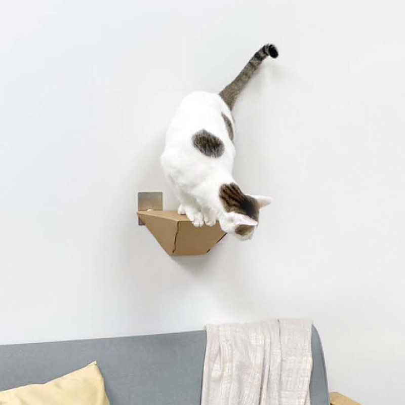 Folding jumping platform 28cm | wall sticker fixed - Scratchers & Cat Furniture - Paper 