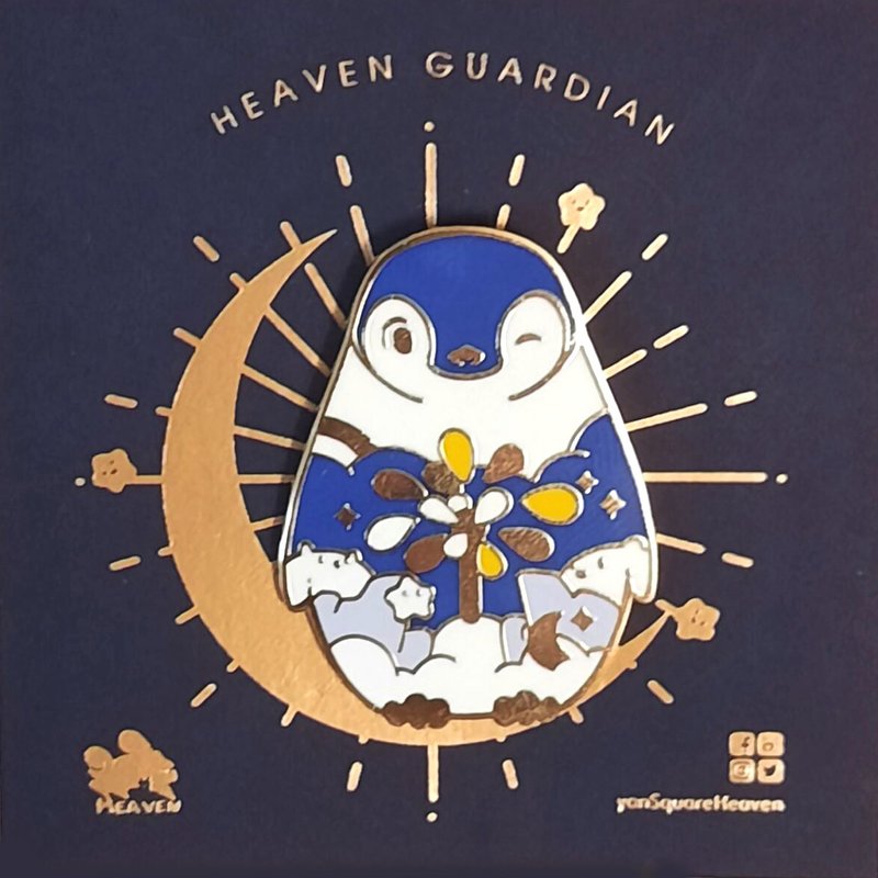 企鵝 Heaven Guardians 襟針 - 胸針 - 其他金屬 