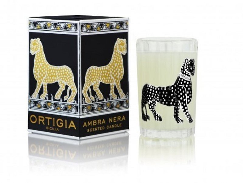 Ortigia Ortigia warm amber scented candle 160g *gift sachet set/gift paper bag - เทียน/เชิงเทียน - แก้ว 