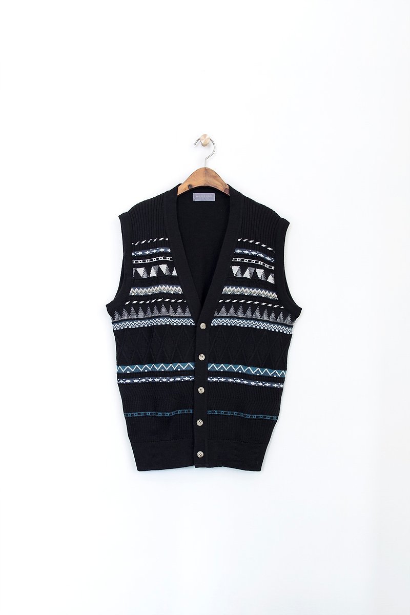 Banana Flyin' Vintage Japanese-made woven sweater vest - Women's Tops - Cotton & Hemp 