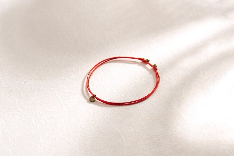\| Charlene 瑩絲手繩 |/ - 純銀。黃銅。手鍊。手環。A款06S。 - 手鍊/手鐲 - 其他金屬 紅色