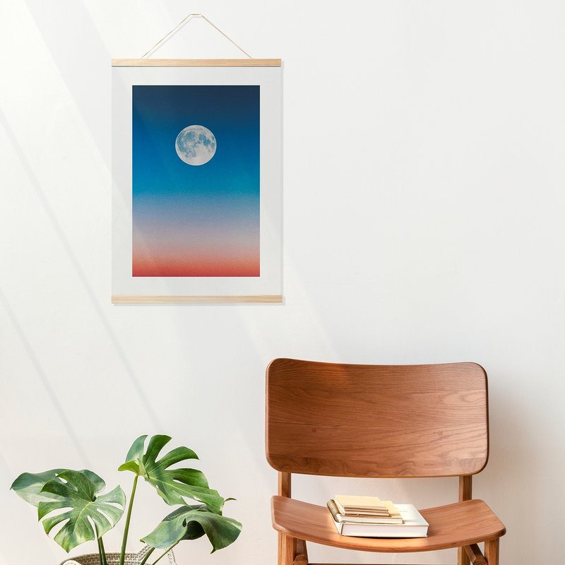 Moon landscape series. Magnetic hanging scroll (8 styles) - ตกแต่งผนัง - ไฟเบอร์อื่นๆ 