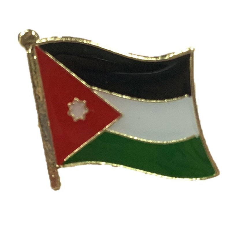 Jordan約旦國旗紀念別針 國徽胸徽 遊學出國 國家胸徽 國旗配飾 - 胸針 - 其他材質 多色