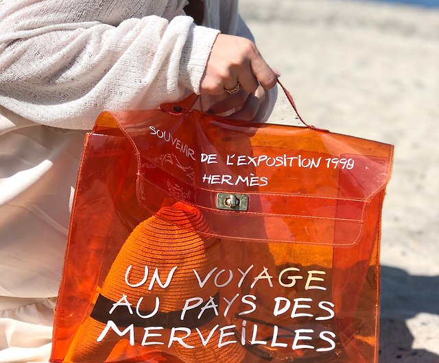 Hermès 1998 pre-owned vinyl Kelly beach bag - Orange