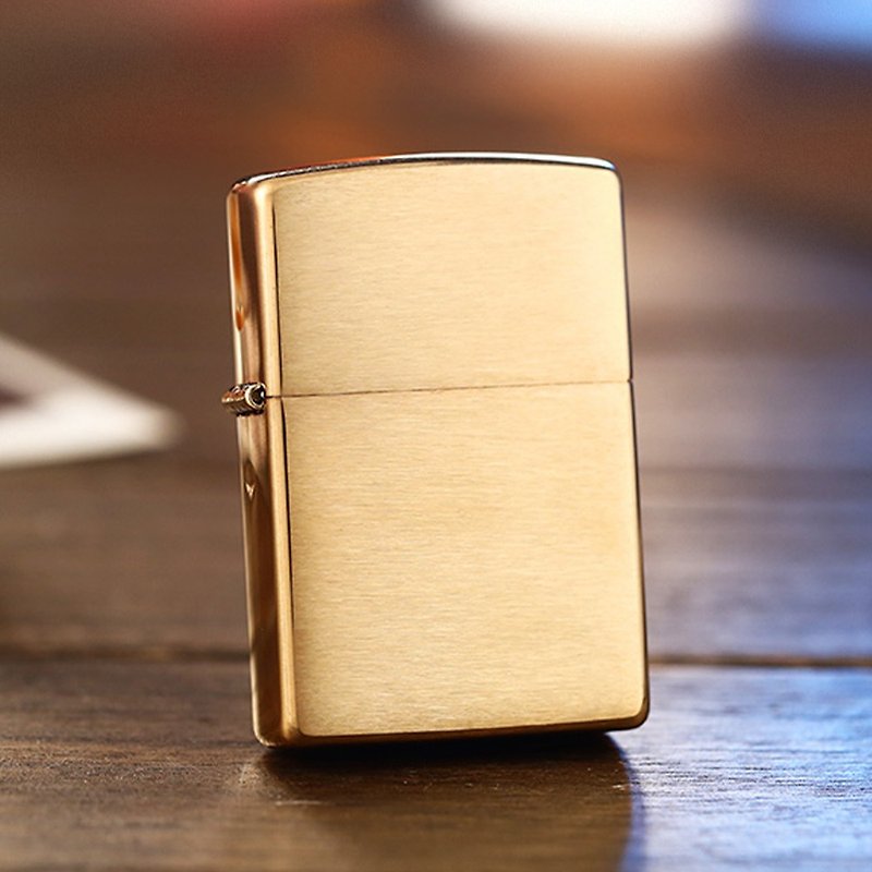 [ZIPPO official flagship store] Bronze brass windproof lighter 204B - Other - Other Materials Gold