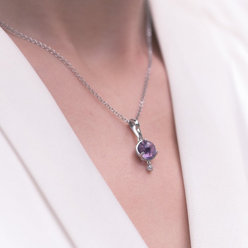 Little Daydream Pendant with Amethyst - Necklaces - Semi-Precious Stones Silver