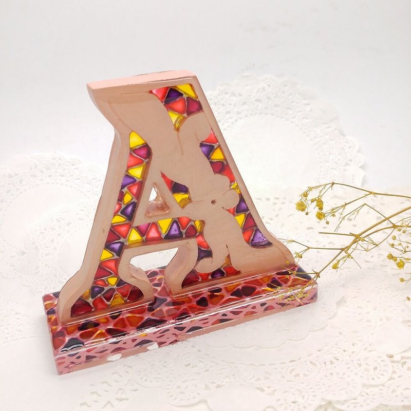 Tailor-made item - Painted Decorative Letters (Letter A) - Items for Display - Other Materials Pink