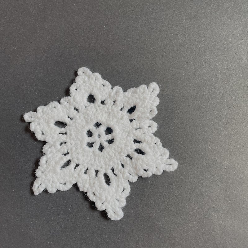 Snowflake Woven Coasters - ที่รองแก้ว - ผ้าฝ้าย/ผ้าลินิน 