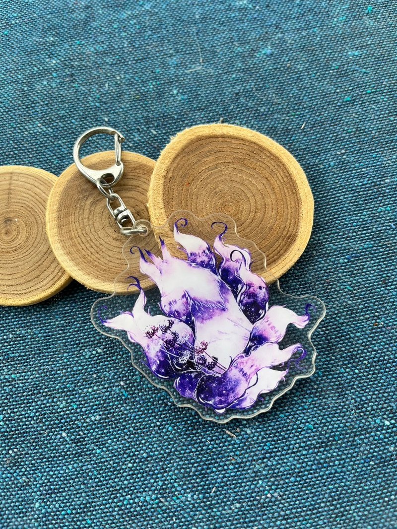 Acrylic　key ring - Charms - Acrylic Purple