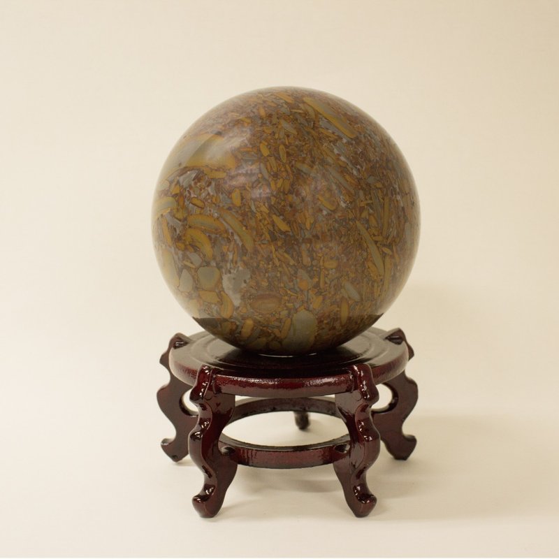 女媧石球 辦公室擺飾 居家擺飾 - 擺飾/家飾品 - 水晶 咖啡色