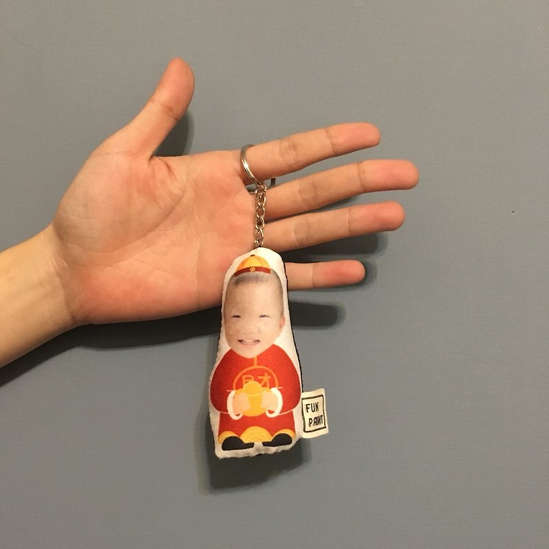 FunPrint 客製 財神爺鑰匙圈  - 嬰兒手鍊/飾品 - 其他材質 紅色