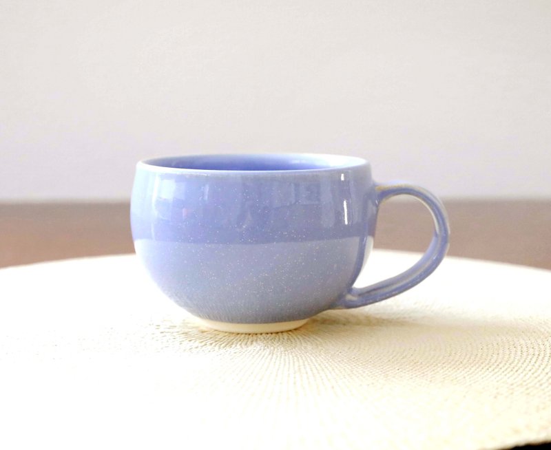 紫陽花結晶釉のマグカップ 2 - 咖啡杯/馬克杯 - 陶 藍色