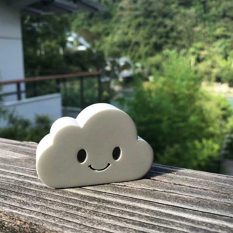 [With mud] Smiling clouds and clear water mold Cement ornaments - ของวางตกแต่ง - ปูน 