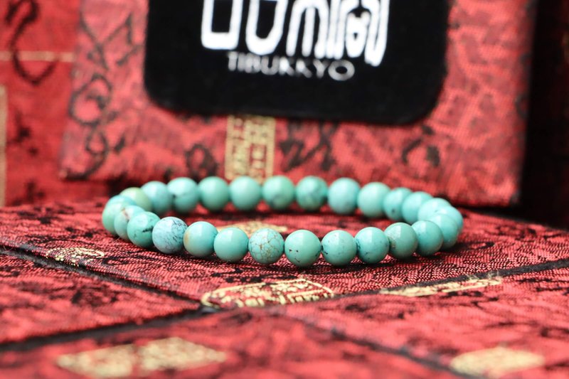 原礦天然綠松石手珠 6mm 高瓷度 無染色 無微沁 Turquoise beads - 手鍊/手環 - 玉石 