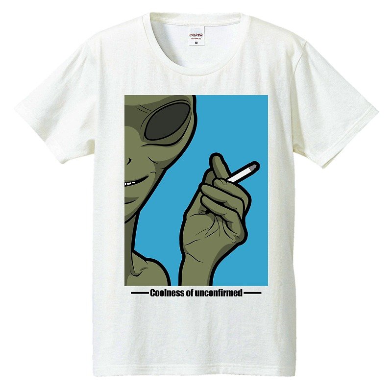 Tシャツ / alien Cigarette - T 恤 - 棉．麻 白色
