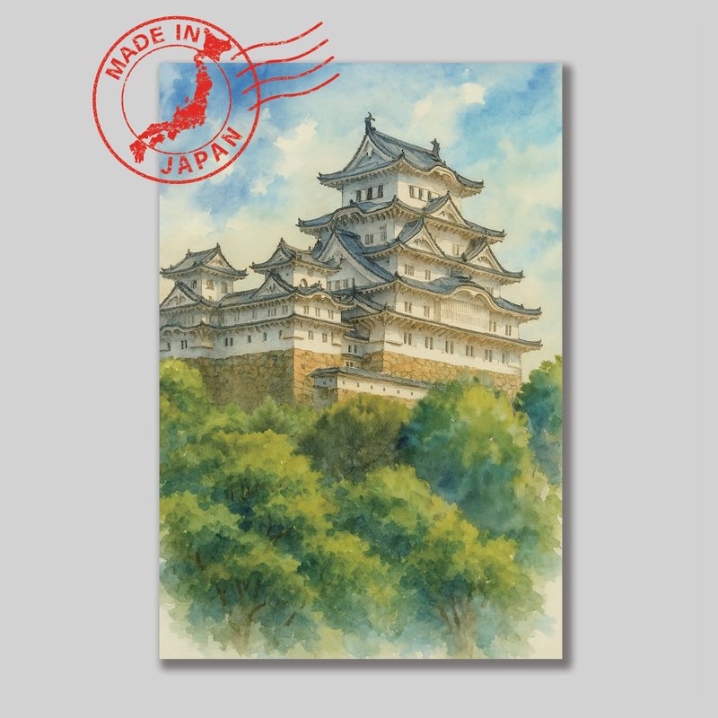 Japanese Scenic Postcard – Himeji Castle | Gifting & Decor - การ์ด/โปสการ์ด - กระดาษ 