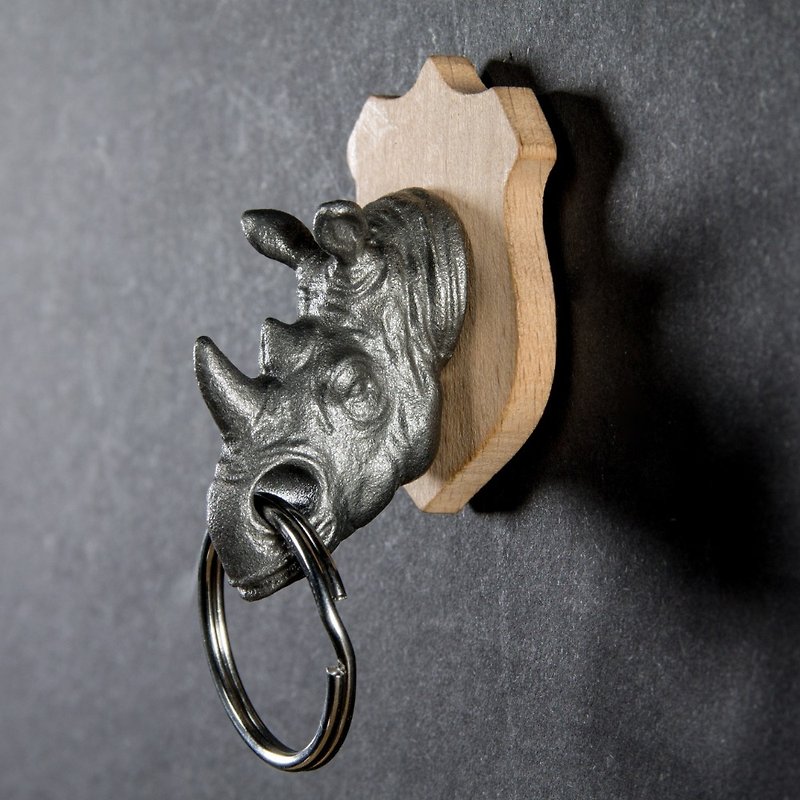 獵人鑰匙圈-犀牛 - 鑰匙圈/鎖匙扣 - 其他金屬 