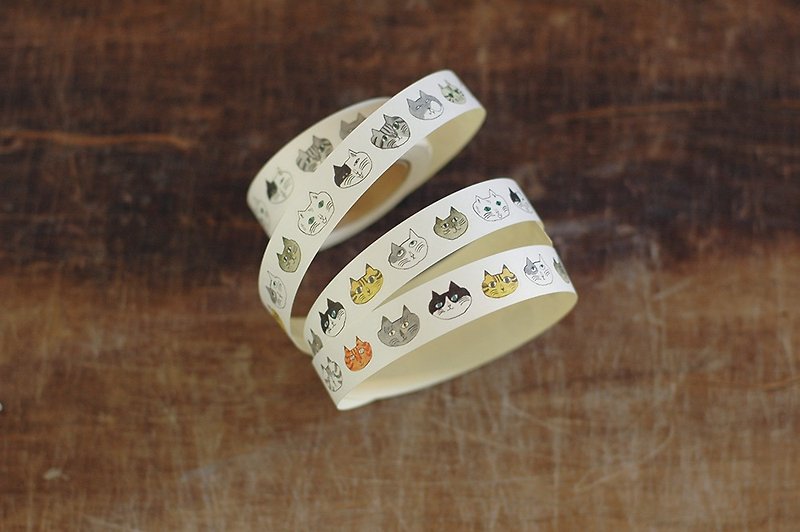 Classiky TORANEKO BONBON Sticker Roll 18mm【Cats (99213-01)】 - Stickers - Paper White