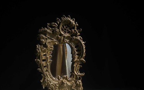 老時光OLD-TIME Vintage & Classic & Deco 【老時光 OLD-TIME】早期歐洲銅天使壁鏡掛鏡