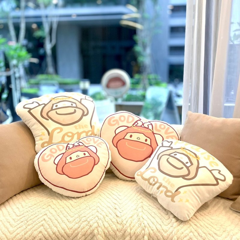 穌哥抱枕【God is Love、Praise the Lord】 - 枕頭/抱枕 - 棉．麻 