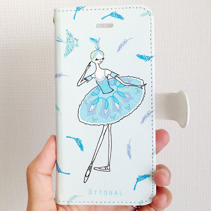 其他材質 其他 藍色 - Florina Book Type iPhone Case