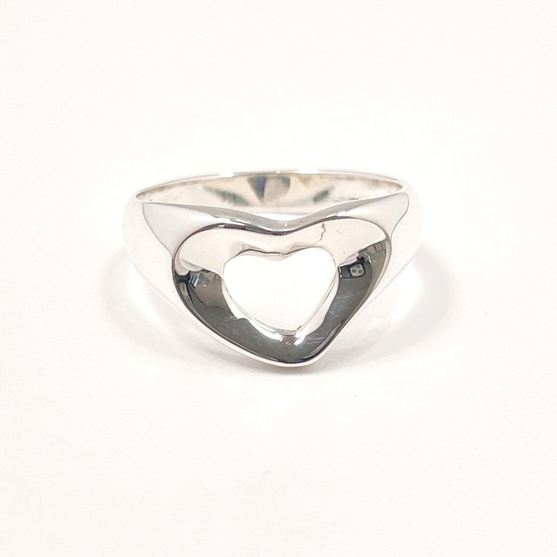 【日本直送 中古美品】7号 ティファニー TIFFANY&Co. リング・指輪 オープンハート エルサペレッティ - 戒指 - 純銀 銀色