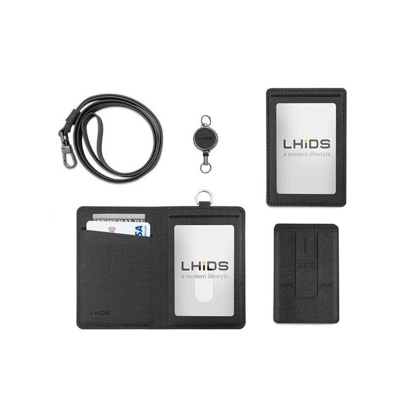 LHiDS Flip Magnetic Identification Card Set of Five - Minimalist Black (Straight) - Other - Other Materials 