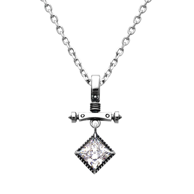 シルバー925ネックレス メンズ/クリア/メンズアクセサリー/シルバーアクセサリー/日本製/シルバーアクセ 925 ネックレス/fc264 - 項鍊 - 純銀 銀色
