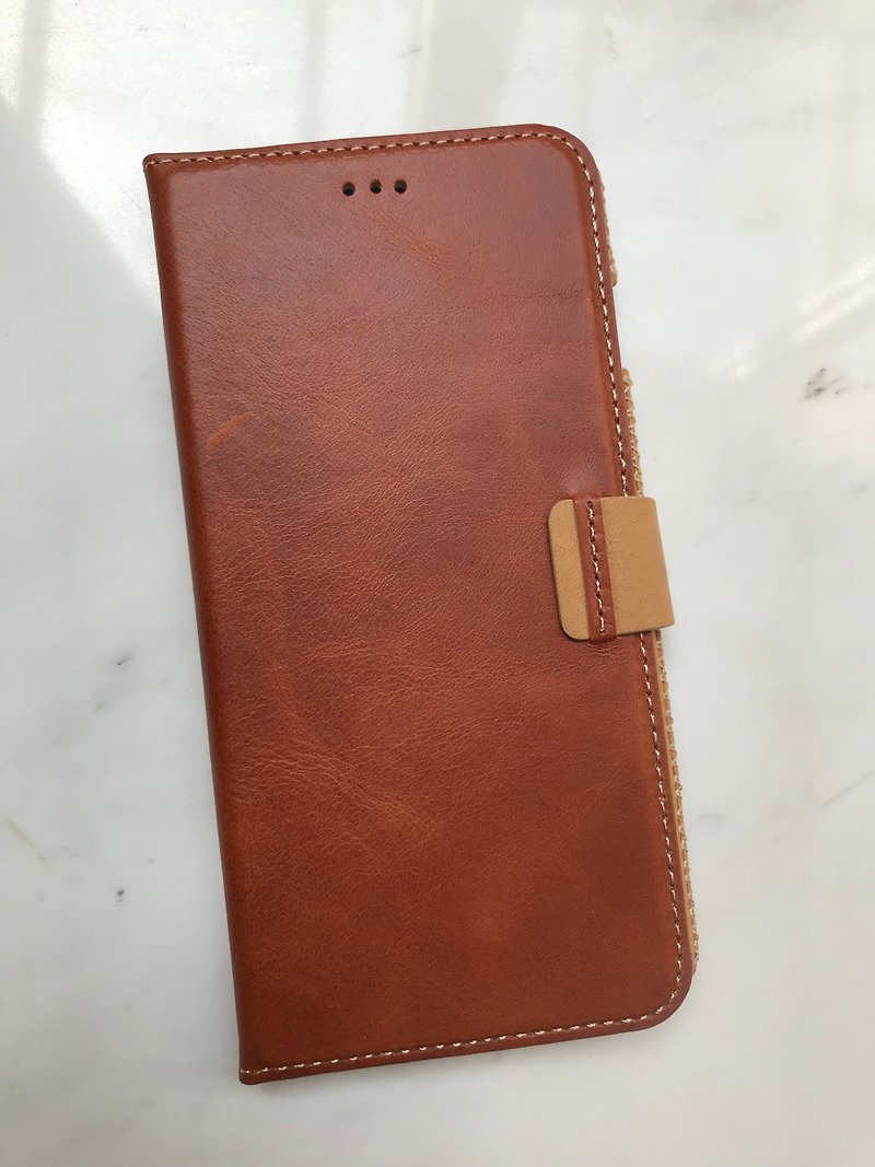 iPhone 7 PLUS / 8 PLUS  5.5 inch Slipcase Series Leather Case - Brown - เคส/ซองมือถือ - หนังแท้ สีนำ้ตาล
