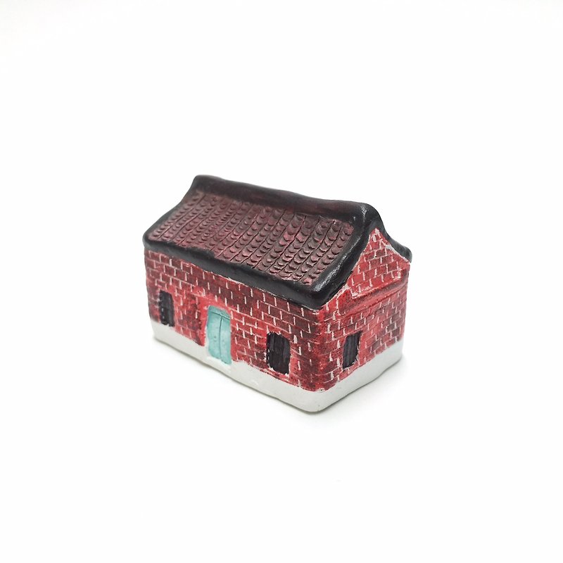 Hand painted red tiles and Cement hut - Items for Display - Cement 