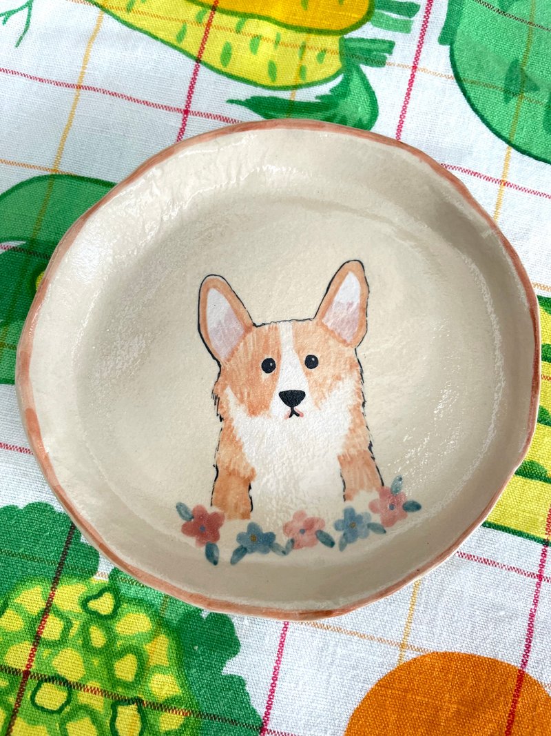 Corgi plate - Pottery & Ceramics - Pottery Orange