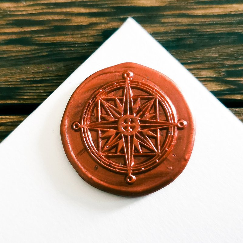 Wax Seal Stamp,Compass Wax Seal,Wax Stamp Head,Snail Mail Stamp - ตราปั๊ม/สแตมป์/หมึก - โลหะ 