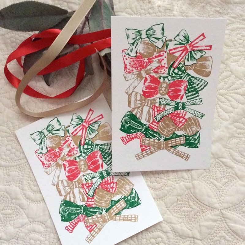 christmascard holy ribbon - การ์ด/โปสการ์ด - กระดาษ 