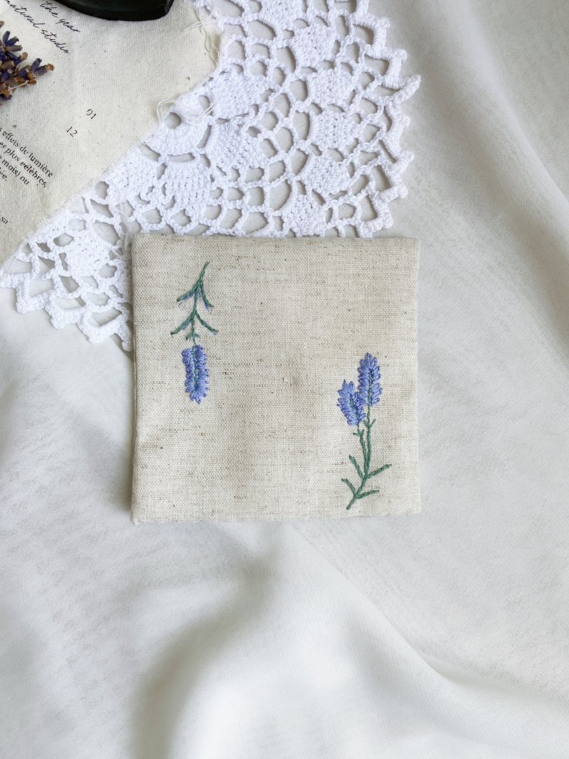【芳小姐手作】芬芳薰衣草刺繡杯墊 母親節禮物 禮物 畢業禮物 - 擺飾/家飾品 - 棉．麻 多色