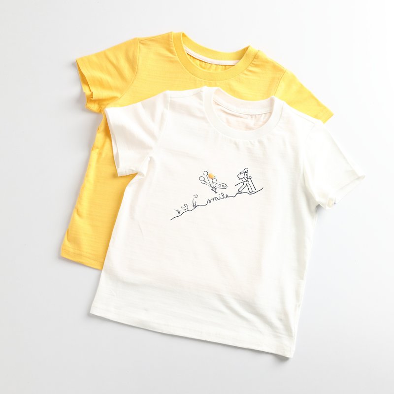 [Clearing Offer] Printed Cotton T White/Yellow - Tops & T-Shirts - Cotton & Hemp Multicolor