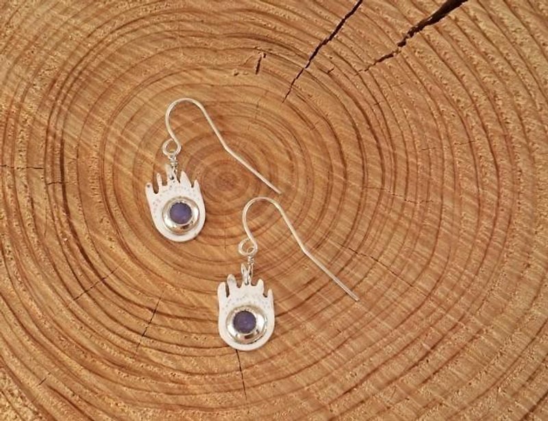Blue flame - Earrings & Clip-ons - Gemstone Silver