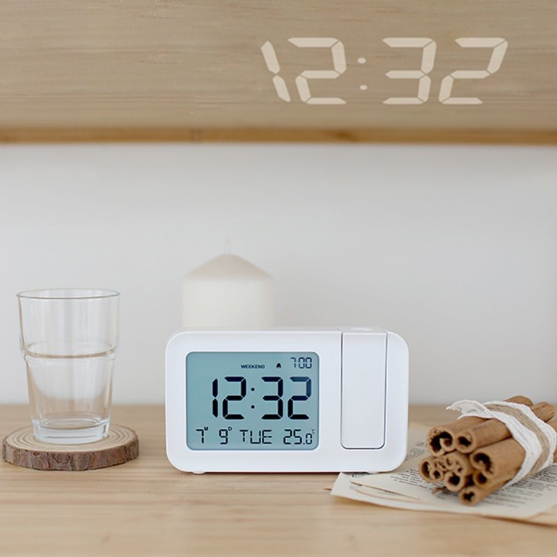 MOA - Smart Beam Projection Clock - Clocks - Plastic White