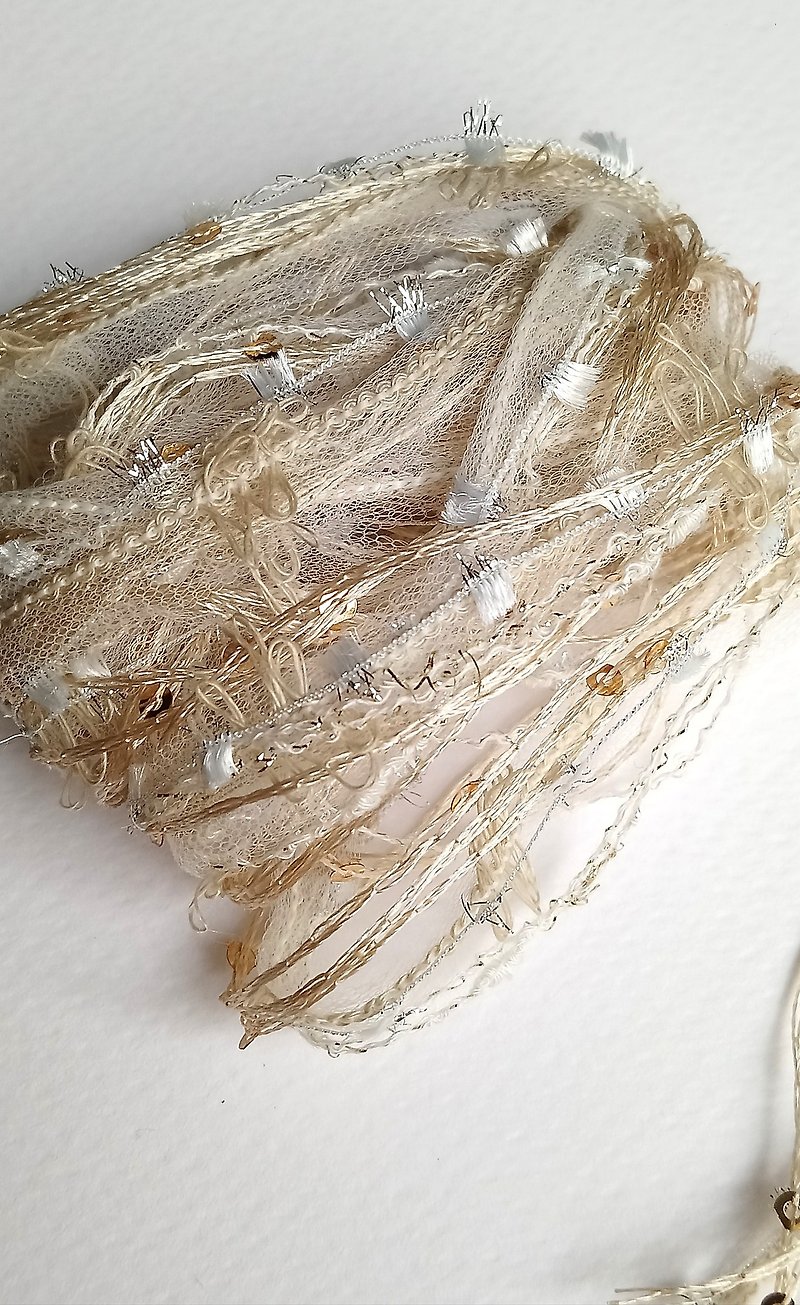 日本混合紗線　100公分 - 編織/羊毛氈/布藝 - 聚酯纖維 金色