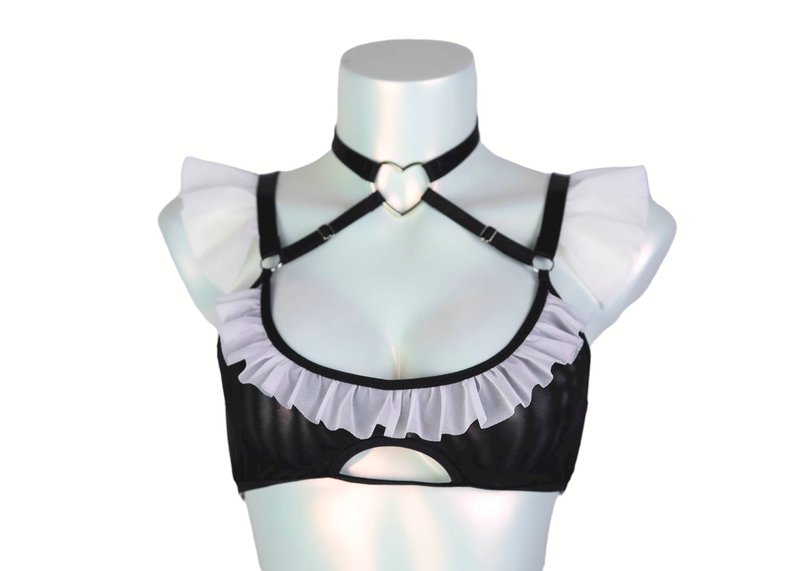 フレンチメイド ブラトップ ブラック - アンダーウェア - その他の素材 ブラック