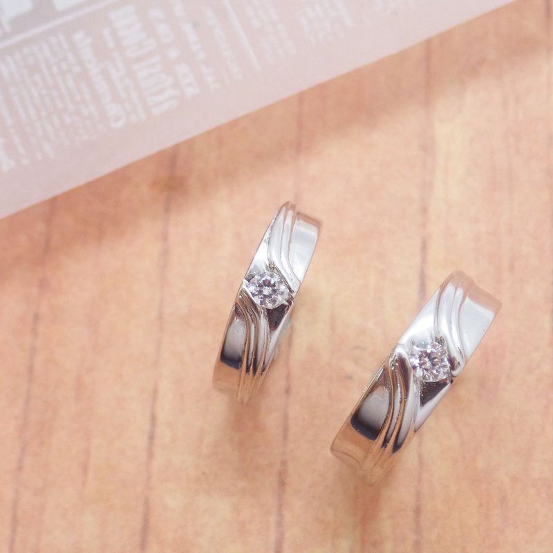 [Bifa Lifetime] Sterling Silver Couple Ring—Qingyi 925 Sterling Silver Handmade Silver Jewelry - แหวนคู่ - เงิน สีเงิน